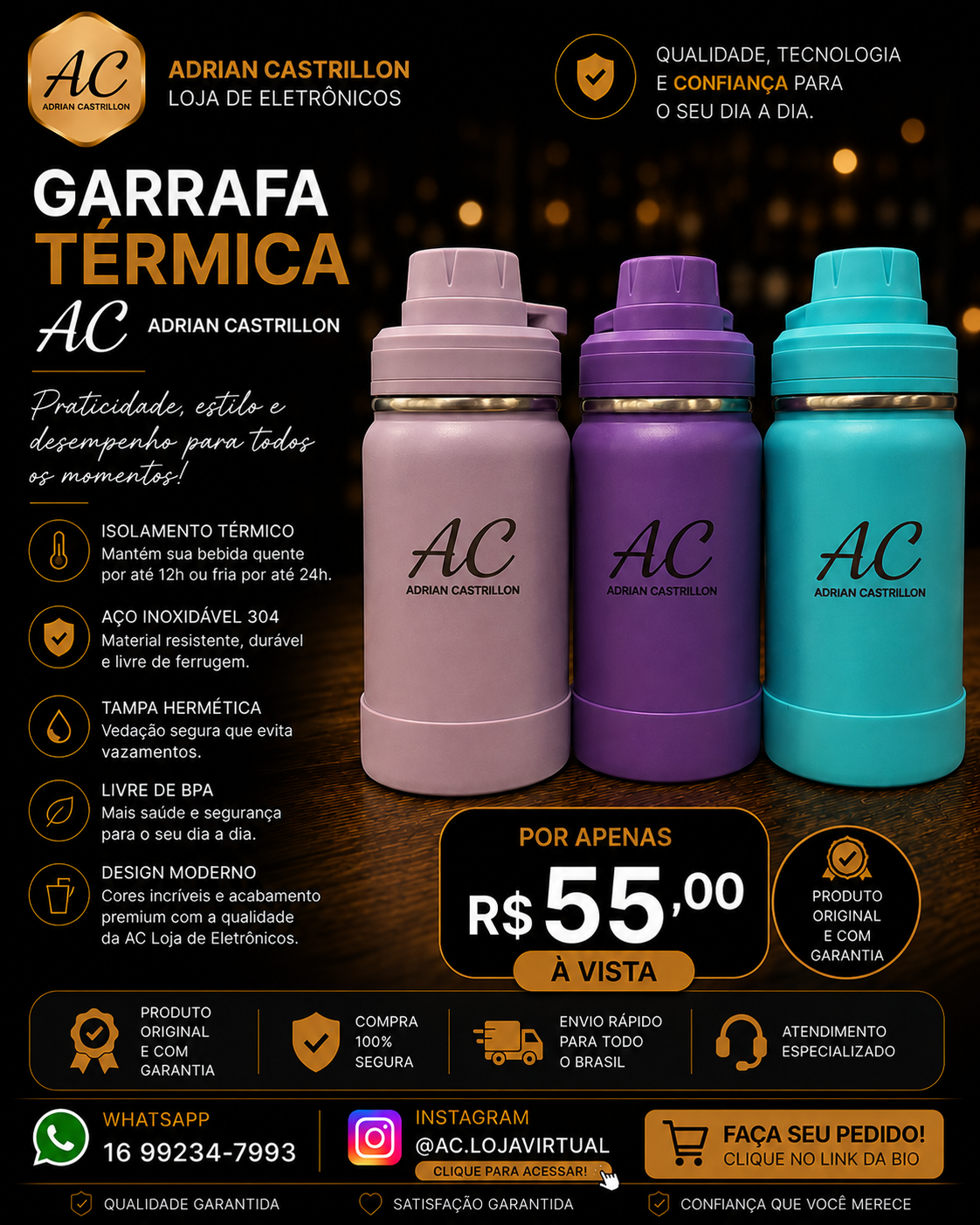 Garrafinha Térmica 350ml