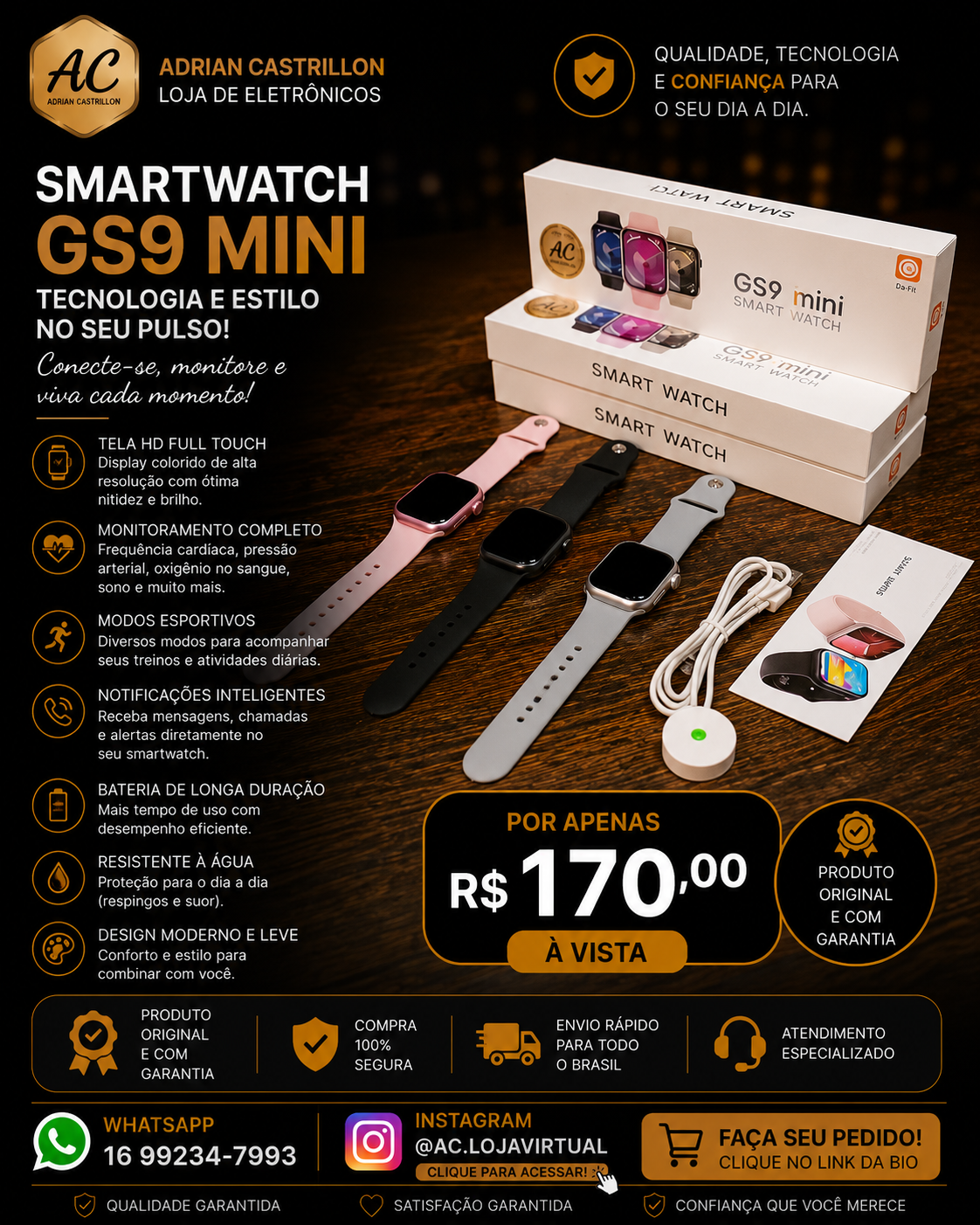 Relógio Gs9 Mini