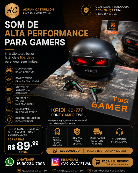 Fone Gamer TWS
