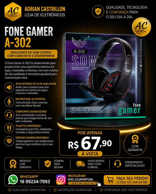 Fone Gamer Com Fio
