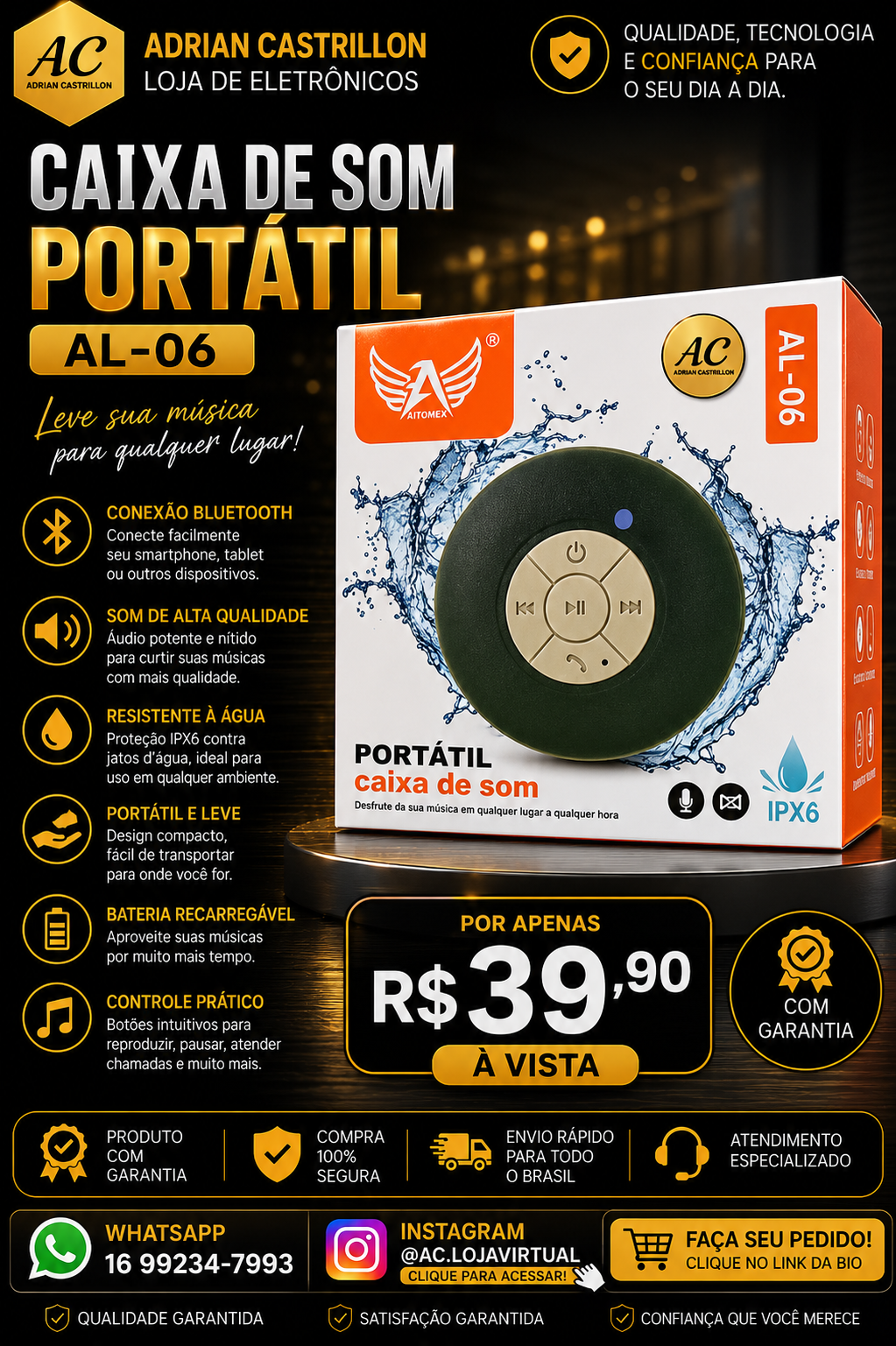 Caixa De Som Portátil
