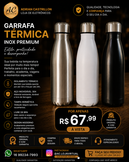 Garrafa Térmica Inox