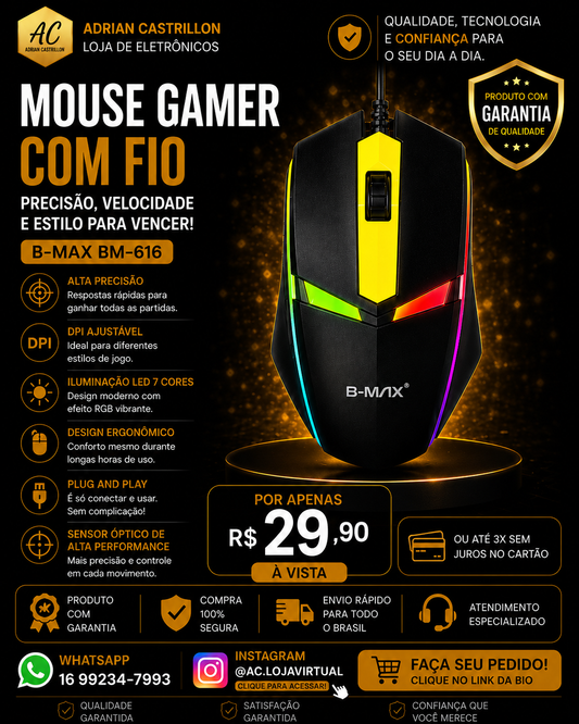 Mouse Gamer B-MAX BM-616