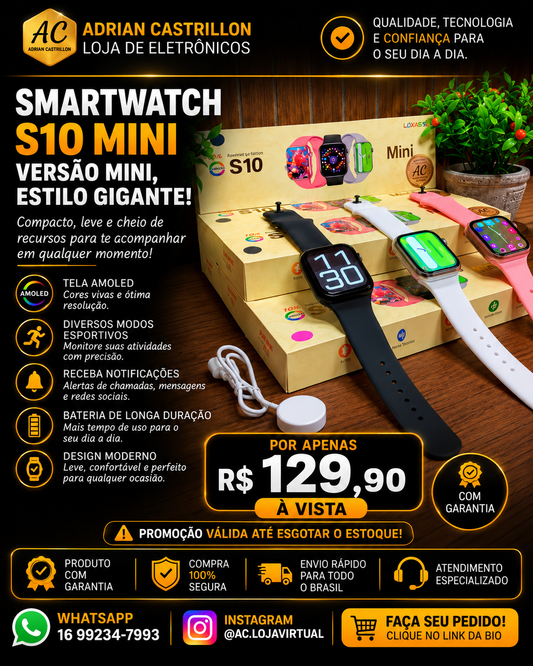 Relógio s10 Mini