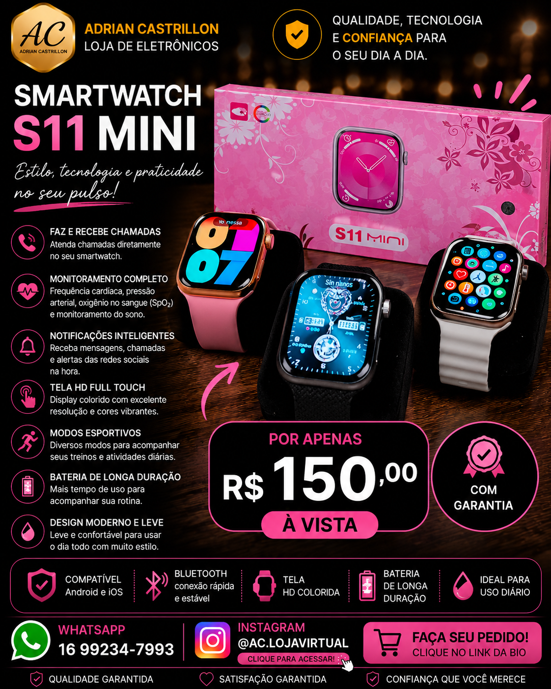 Relógio S11 Mini