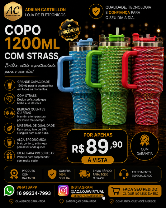 Copo 1200ml Com Strass