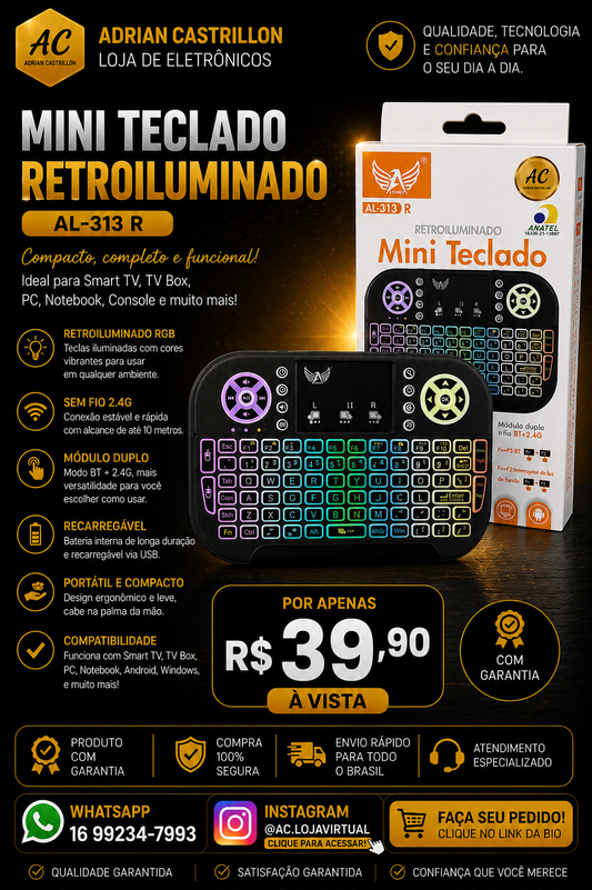 Teclado Para Smart Tv ou Tv Box
